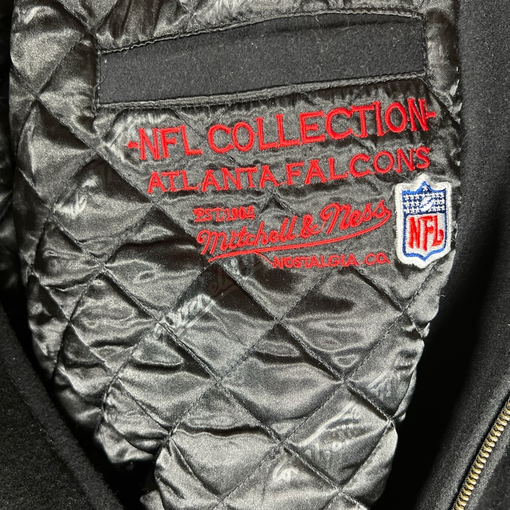 Vintage Retro NFL Atlanta Falcons Jacket, Mitchell & Ness Throwbacks, 2004 - Picture 7 of 10